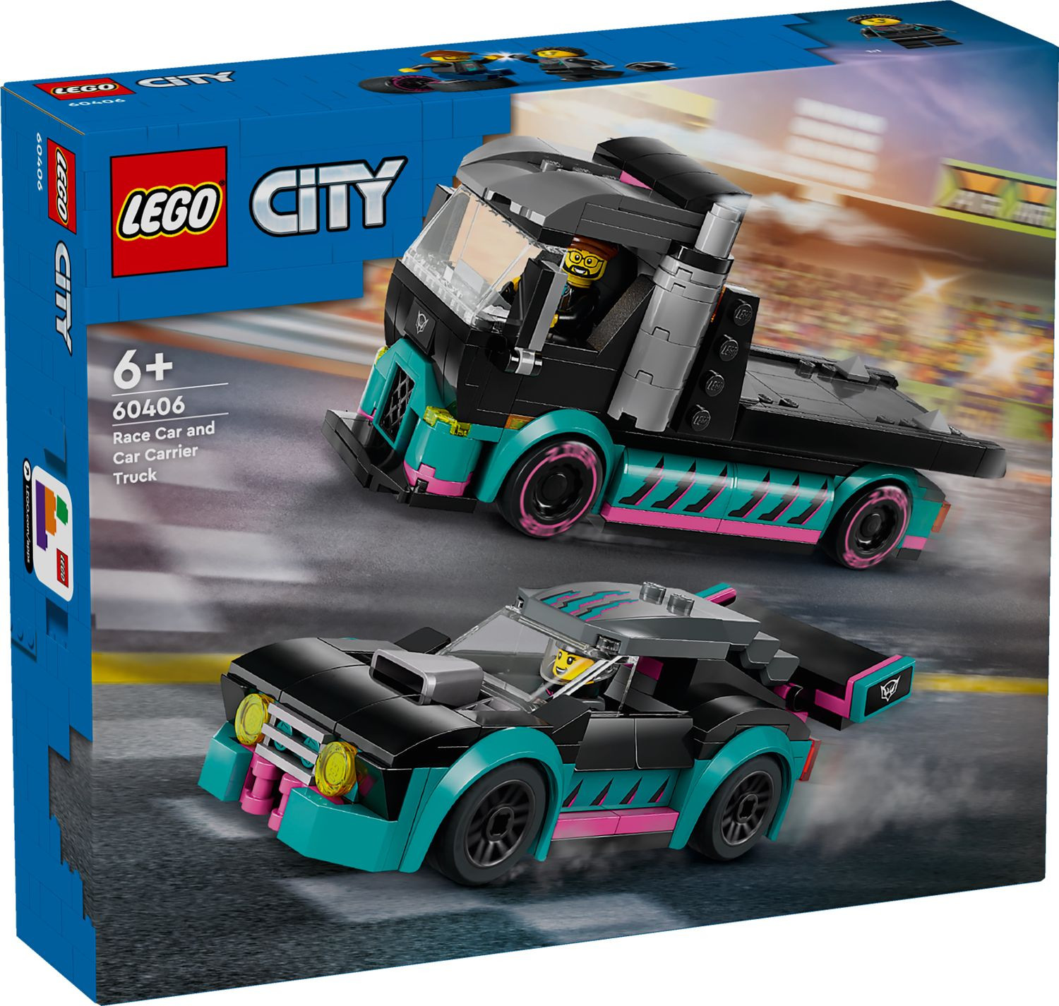 LEGO City Racerbil och biltransport 60406