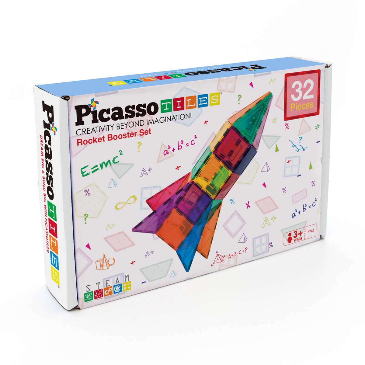 Picasso Tiles Rocket Booster Magnetic Tiles set 32 delar