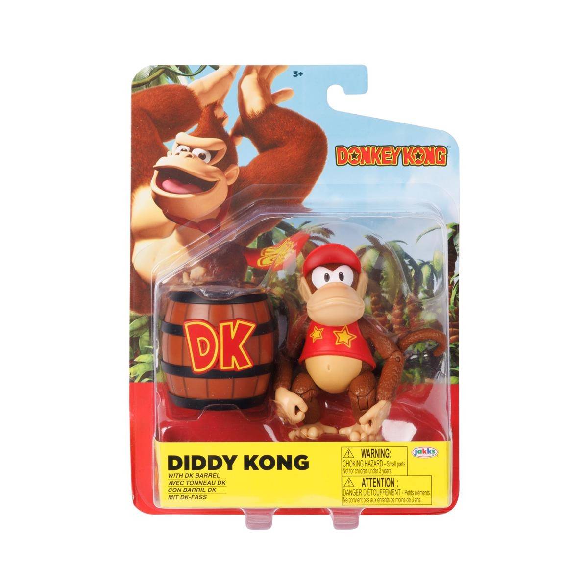 Donkey Kong Figur 10cm Diddy Kong with DK Barrel