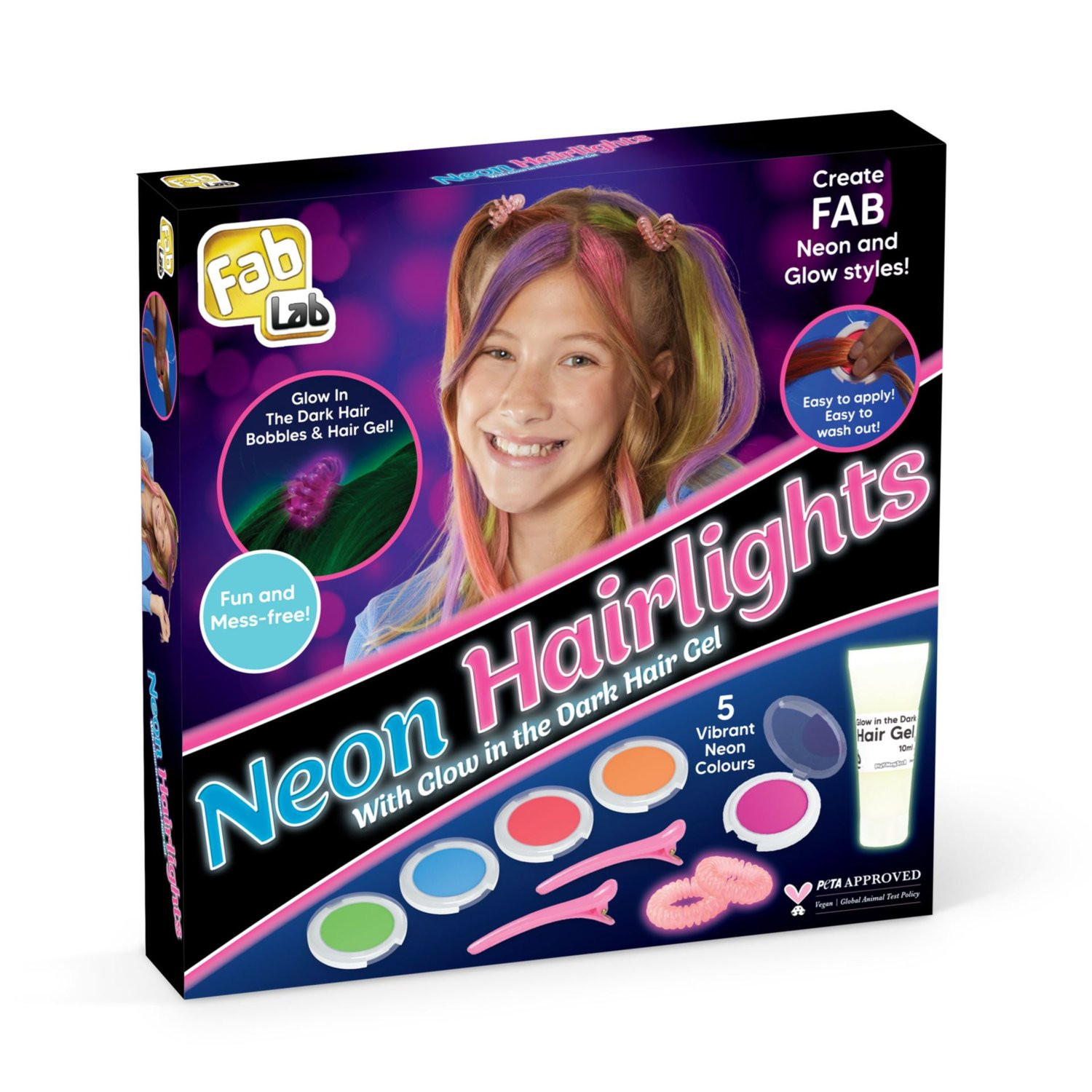 FabLab Neon Hairlights Glow in the Dark