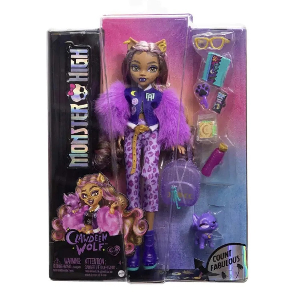 Monster High Clawdeen Wolf Docka med husdjur