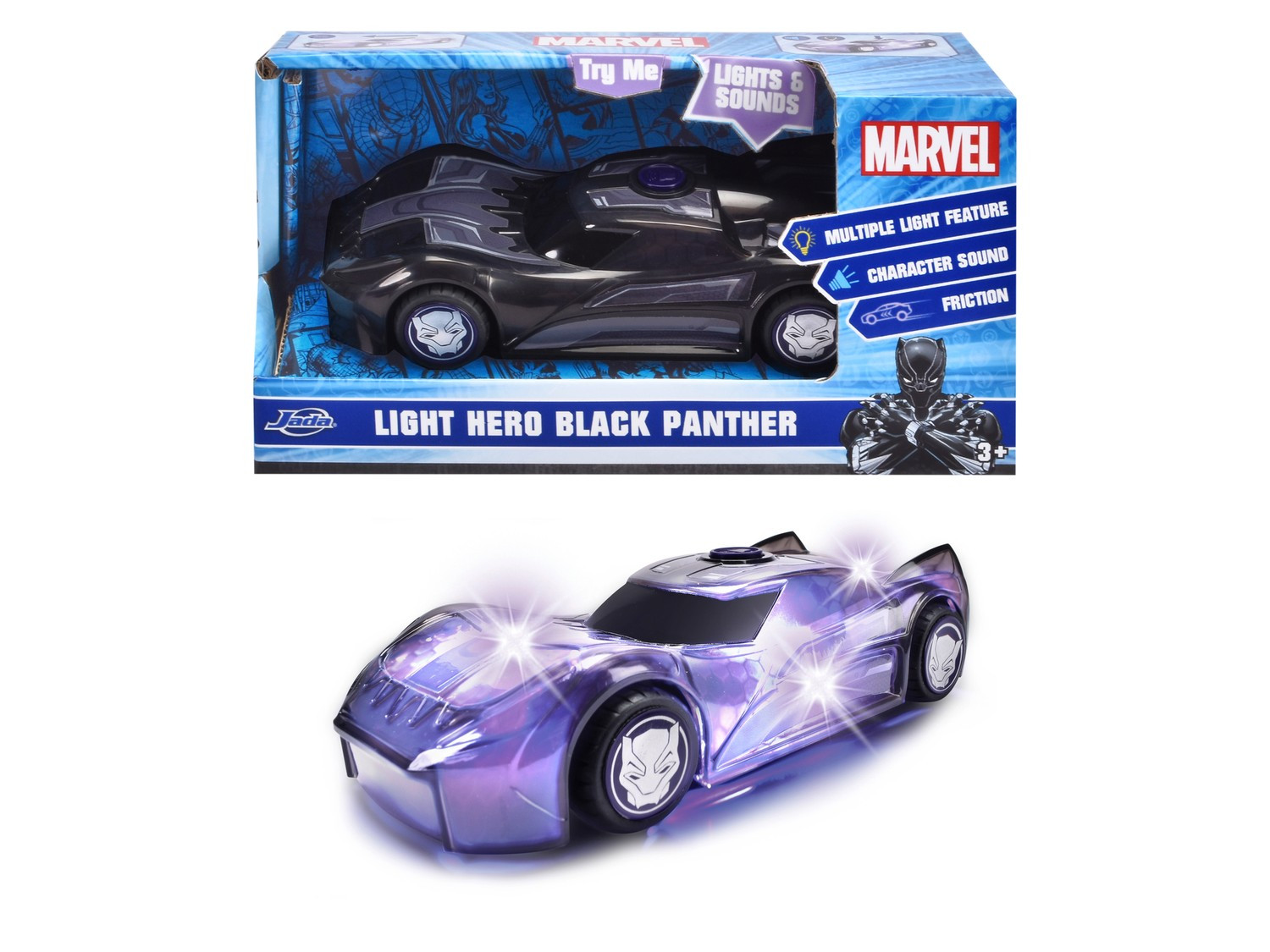 Marvel Light Black Panther Bil 1:32 | Bilar | Bra Leksaker