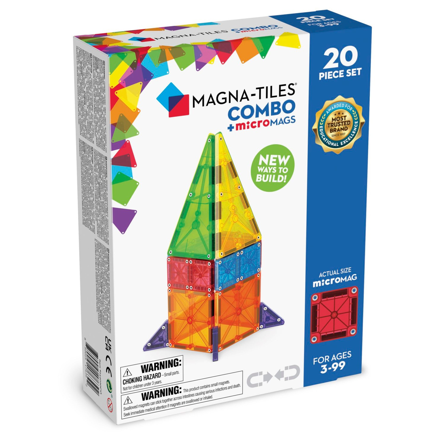 Magna-Tiles Combo +microMAGS 20 delar