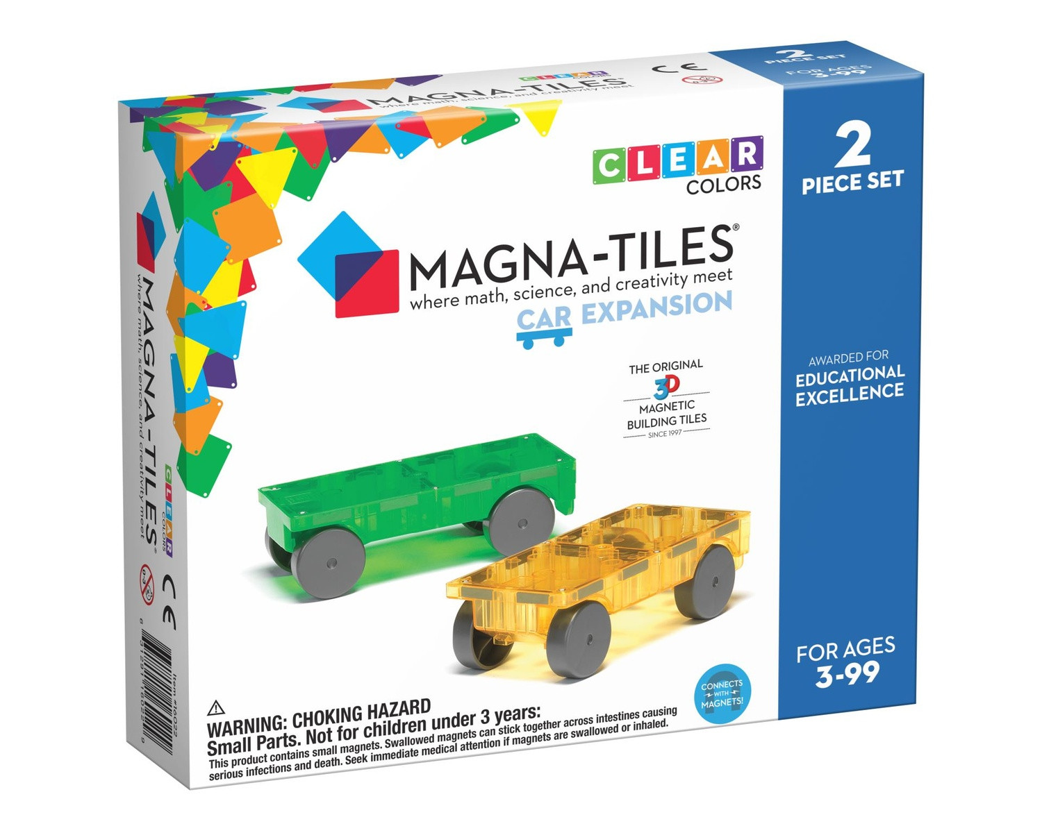 Magna-Tiles Cars 2 delar Expansionsset