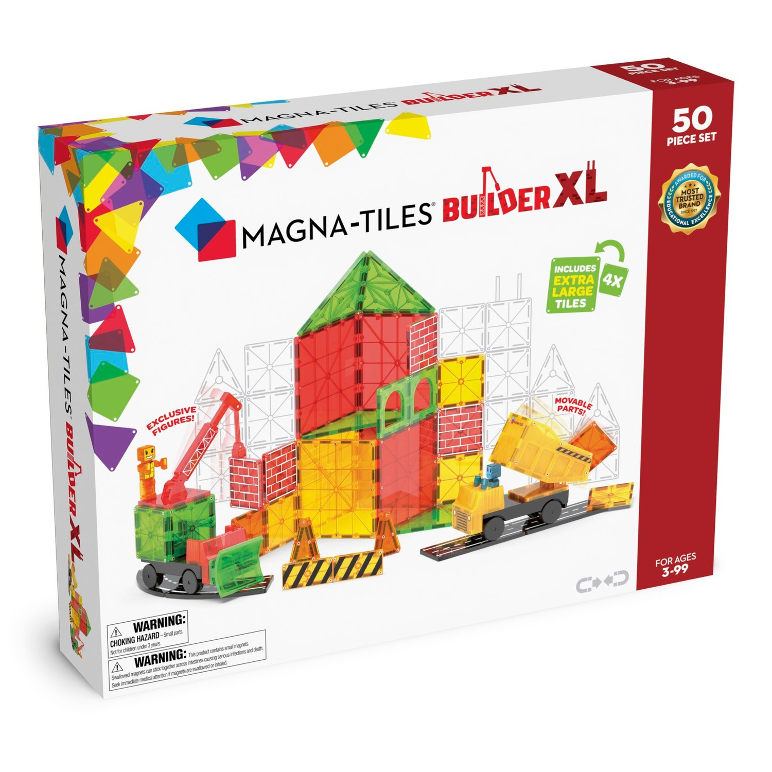 Magna-Tiles Builder XL Byggarbetsplats 50 delar