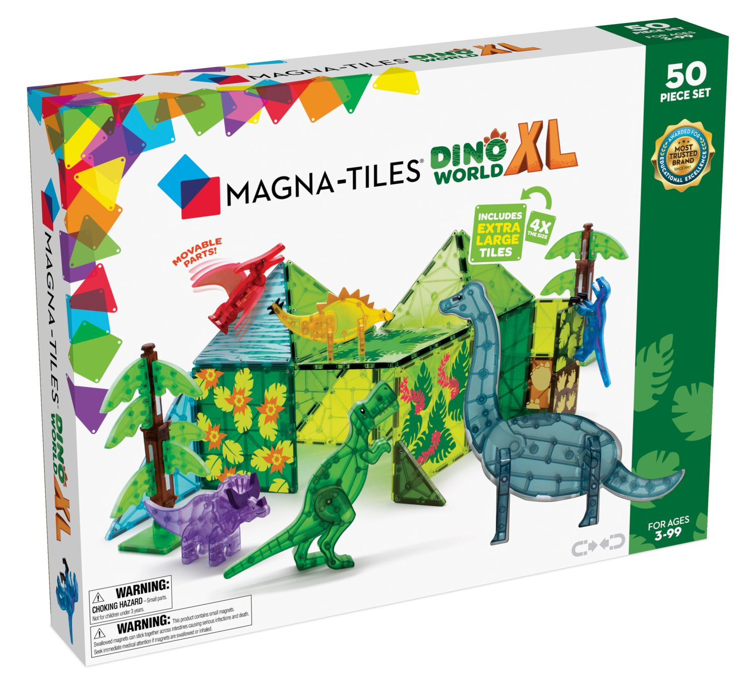 Magna-Tiles Dino World XL 50 delar