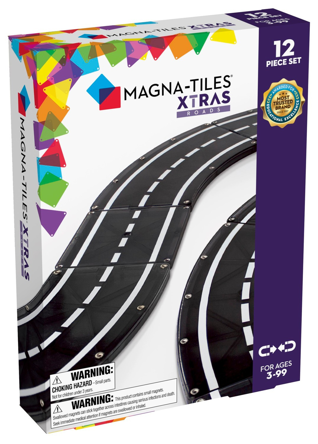 Magna-Tiles Xtras Roads Magnetiska vägplattor 12 delar