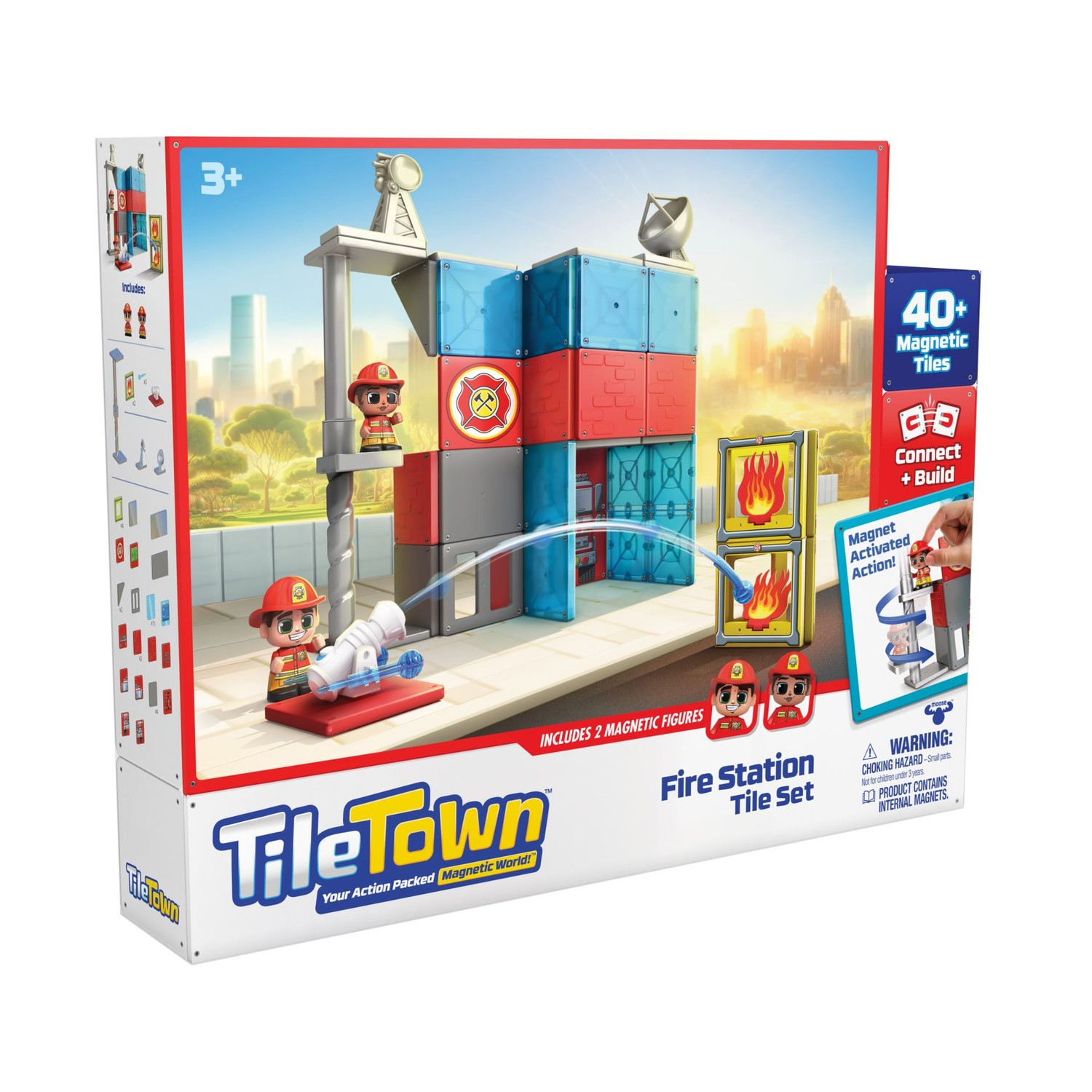 Tile Town Magnetiskt Byggset Brandstation