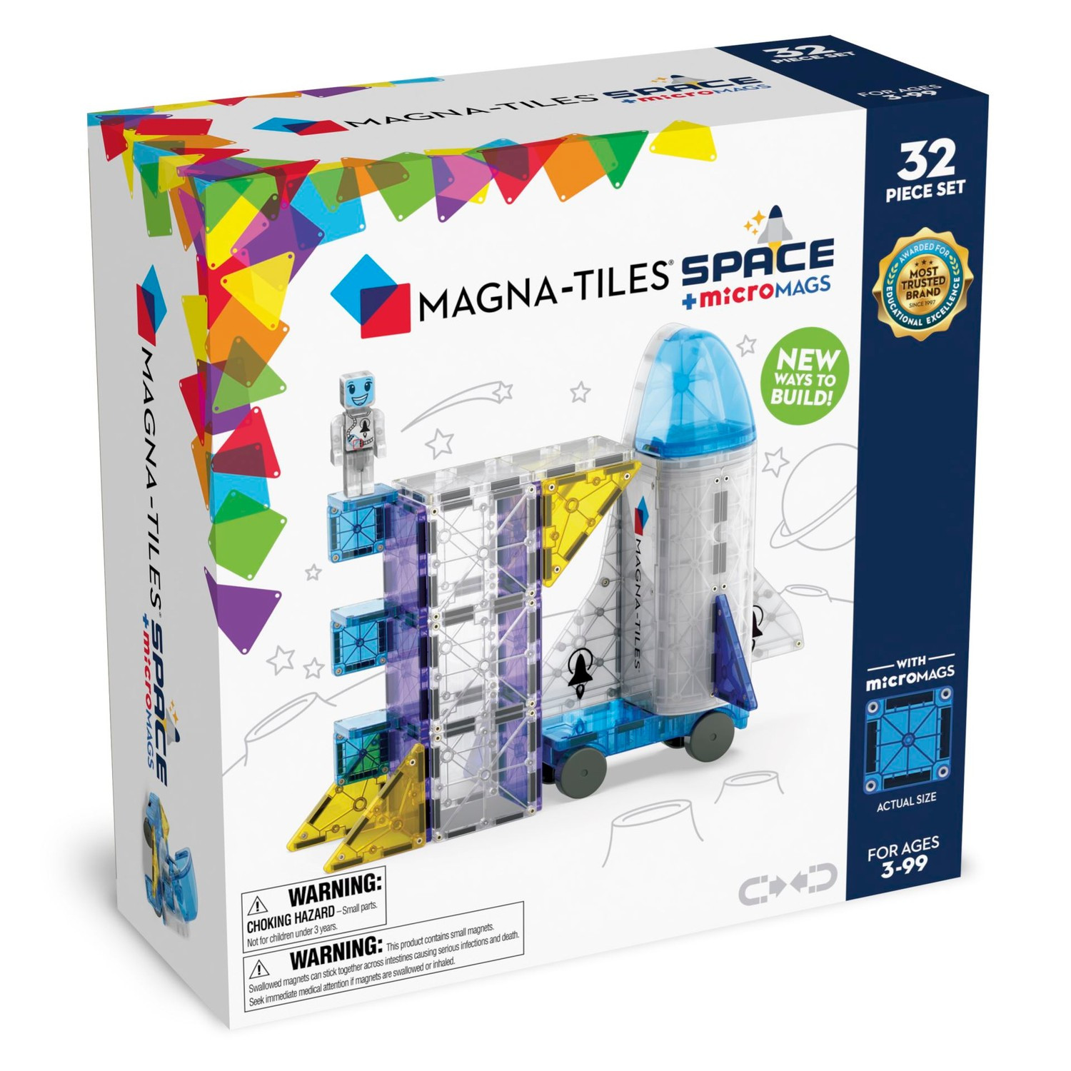 Magna-Tiles Space 32 delar