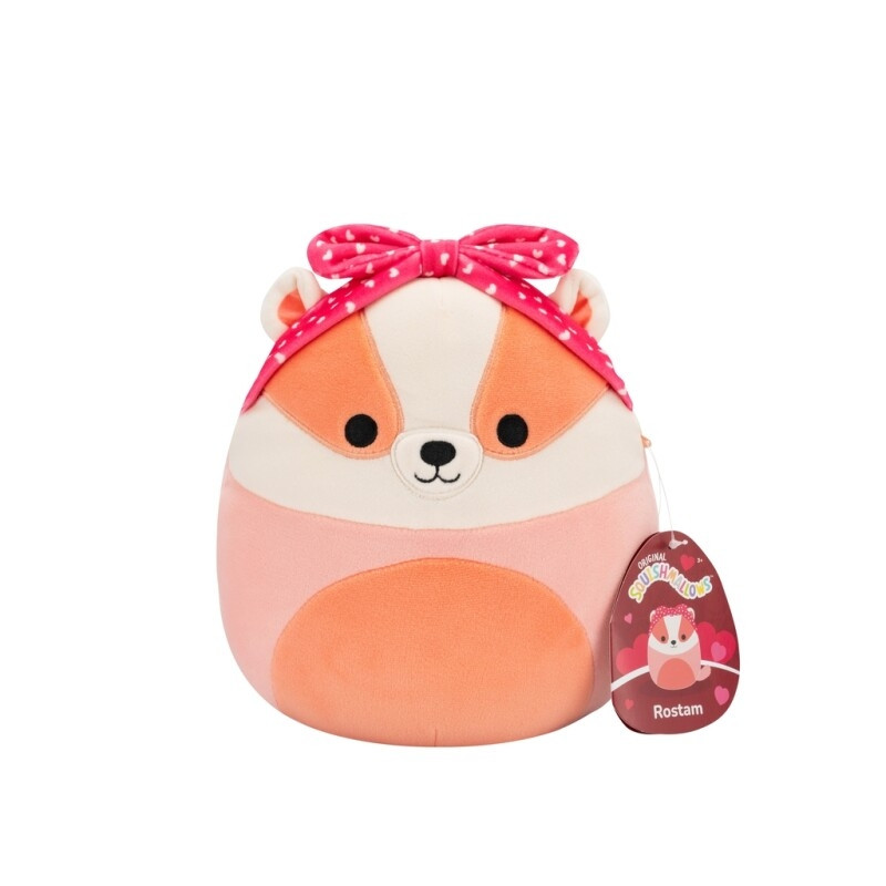 Squishmallows 19cm Heart Rostam Badger