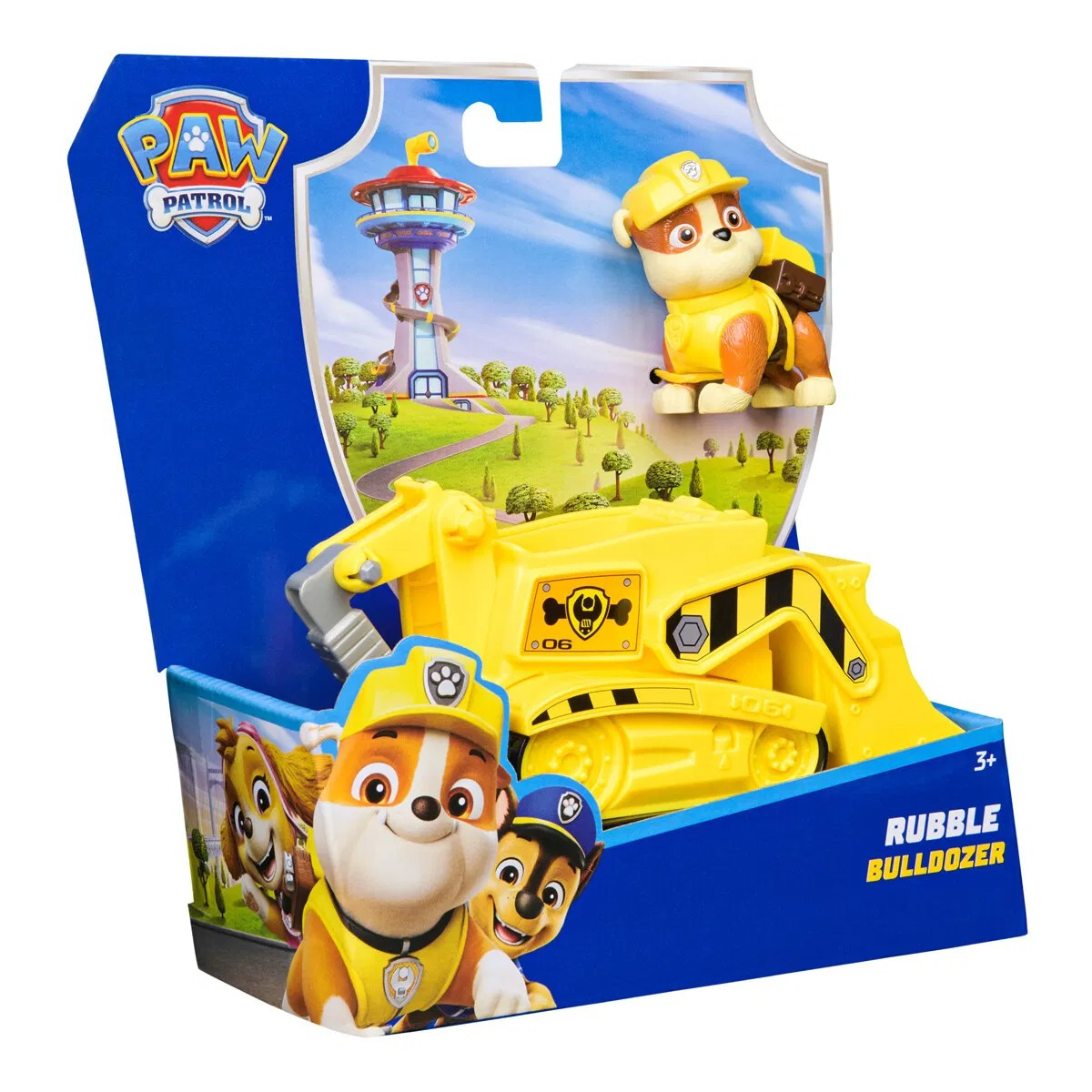 Paw Patrol Fordon med figur 2.0 Rubble | Film & Seriekaraktärer | Bra Leksaker