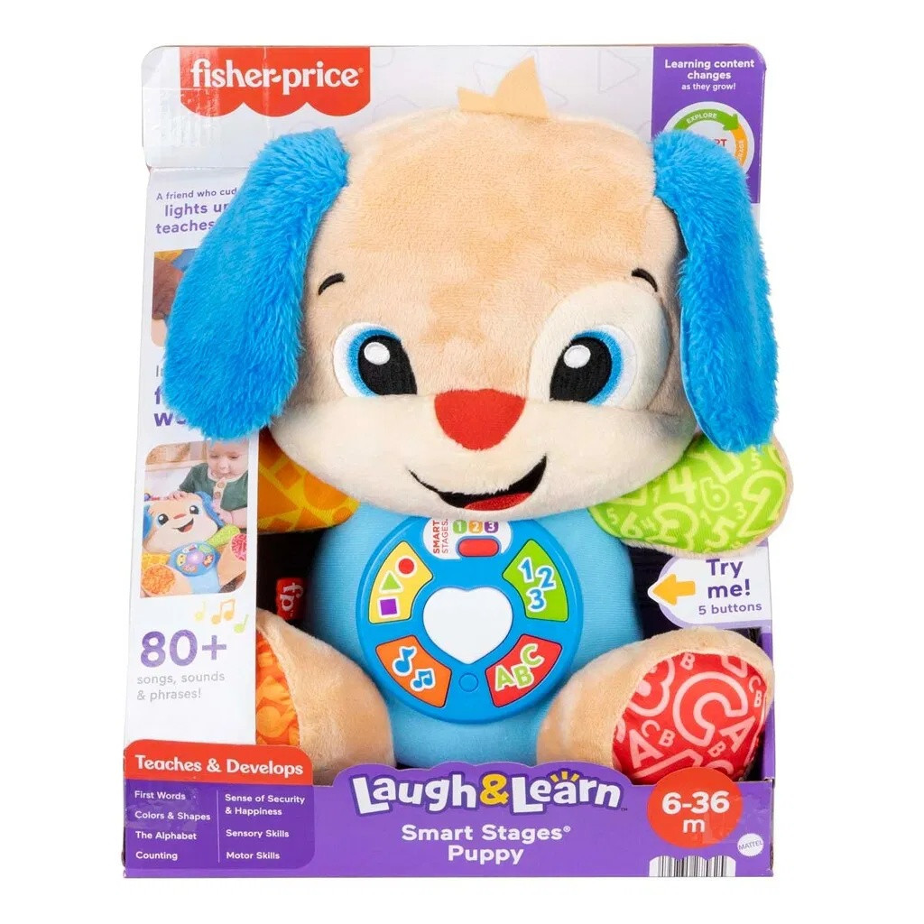 Fisher Price Laugh & Learn Smart Stages Puppy Sv, Dk, Fi, No, En - Fisher Price -  Leksaksaffären