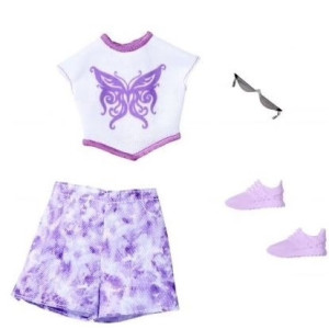 Barbie Fashion Lila/vit outfit HYV20
