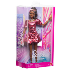 Barbie Deluxe Style Docka Svart med rosa bubble klänning no6