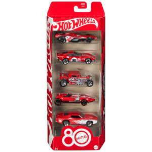 Hot Wheels Mattel 80th Bilar 5-pack